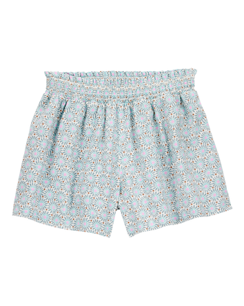 Kid Geo Print Flowy Pull-On Shorts, 