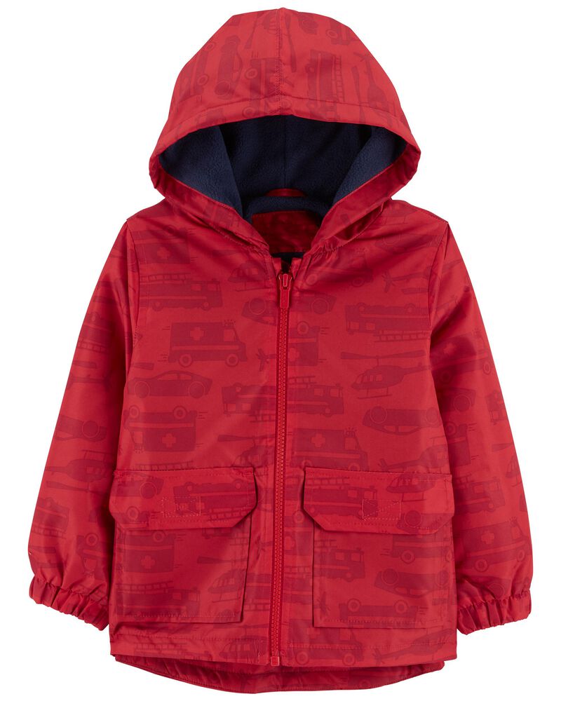 Fleece Lined Rain Jacket, image 1 of 3 slides