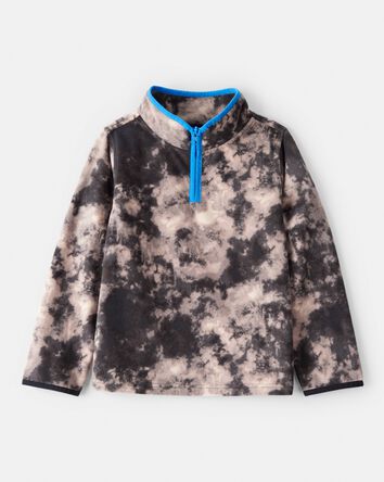 Boys Tie Dye Microfleece Quarter-Zip Pullover, 