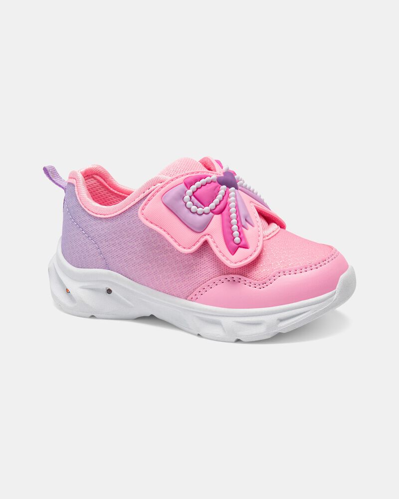 Toddler Girl Bow Athletic Sneakers - Pink, image 1 of 7 slides