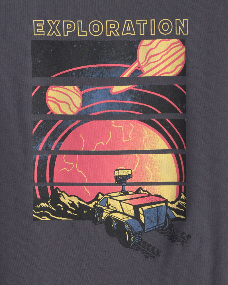 Boys Space Exploration Graphic Tee - Grey, image 2 of 3 slides