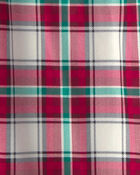 Adult Christmas Plaid Fleece Loose Fit Pyjama Bottoms - Red/Green, image 3 of 4 slides