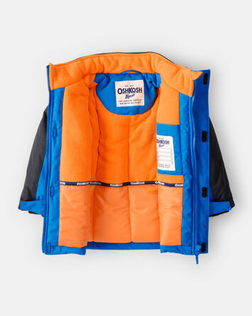 Tout-petit gar&ccedil;on - Parka d&rsquo;hiver &agrave; capuchon- Bleu, 