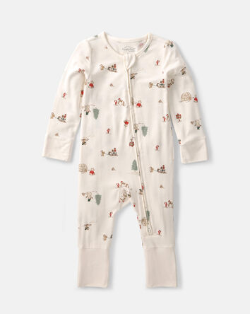 Baby North Pole PurelySoft&trade; 2-Way Zip Sleepers - Cream, 