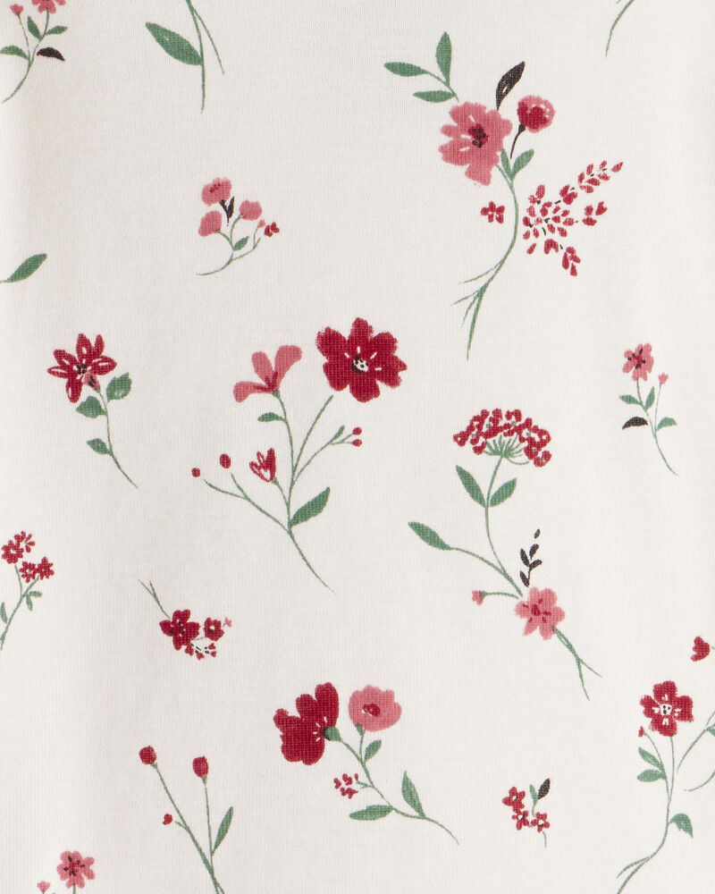 B&eacute;b&eacute; fille - Pyjama 2 pi&egrave;ces en coton biologique &agrave; motif Vallon de rosiers sauvages, image 3 sur 3 diapositives