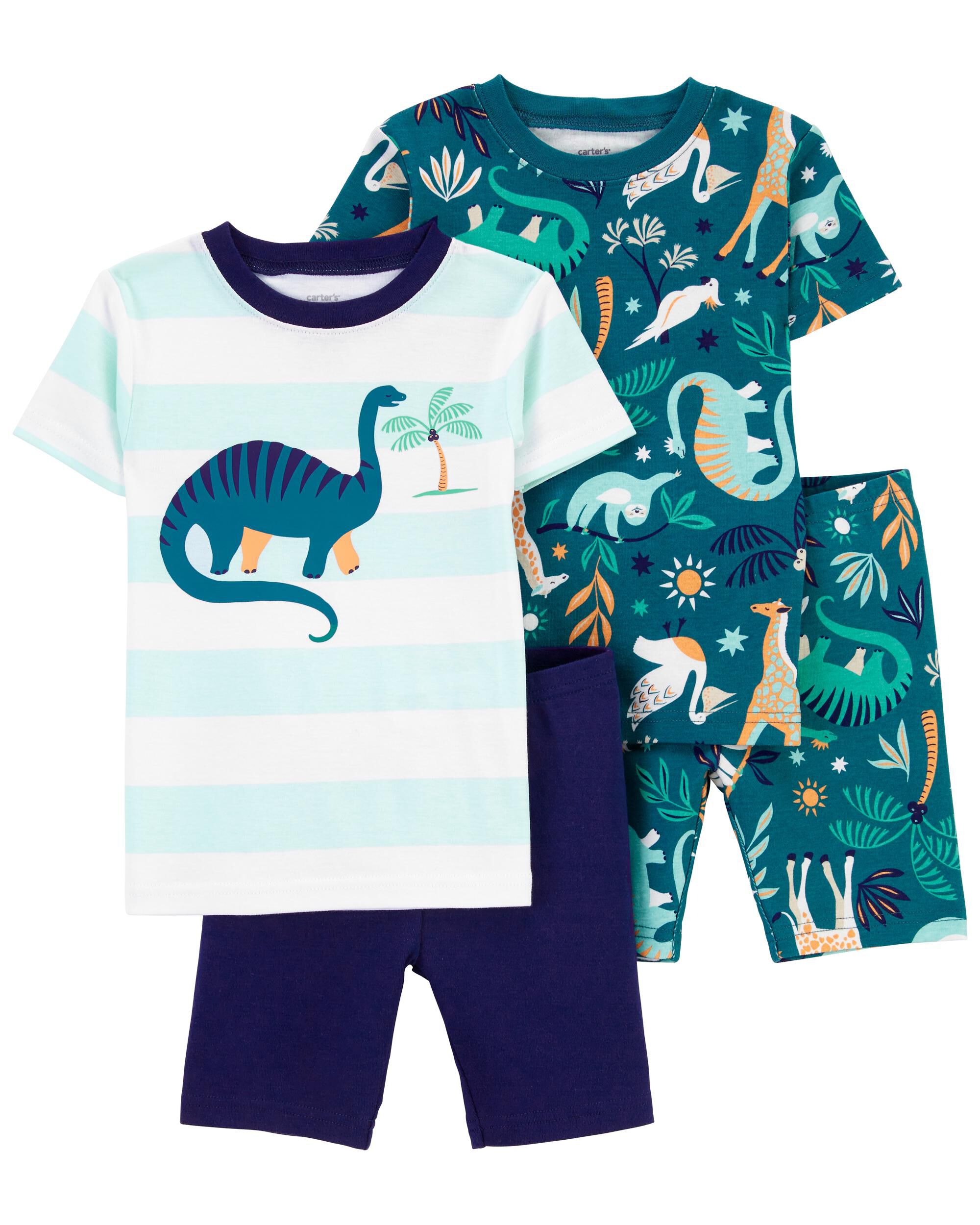 Multi 4 Piece Dinosaur 100 Snug Fit Cotton Pyjamas Carter s Oshkosh Canada