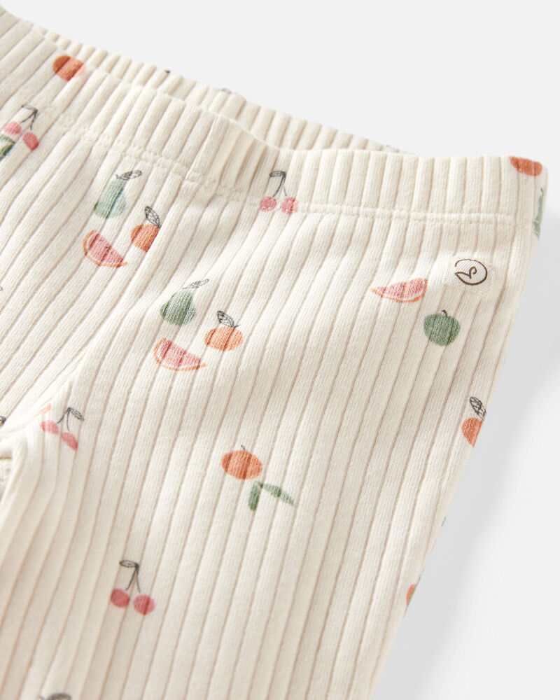 Baby Girl 2-Pack Organic Cotton Rib Leggings, image 2 of 5 slides