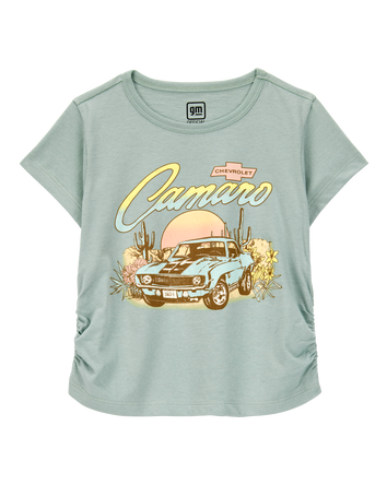 Enfant T-shirt à manches courtes imprimé de Camaro - Vert, 