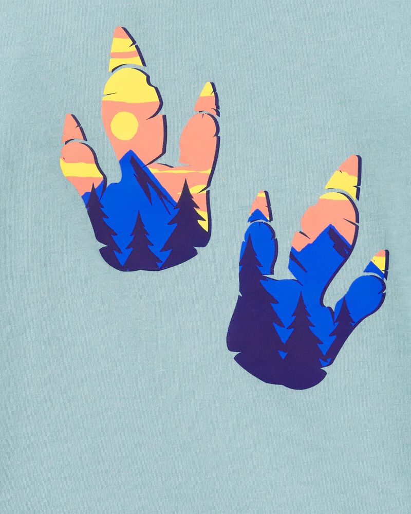 Toddler Dinosaur Cotton Blend Long-Sleeve Tee - Blue, image 2 of 3 slides