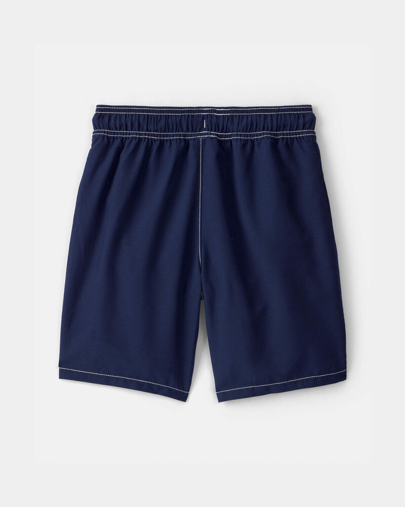 Boys Swim Trunks - Navy Blue, image 2 of 4 slides