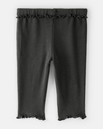 Baby Girl Flutter-Waist Pants - Black, 