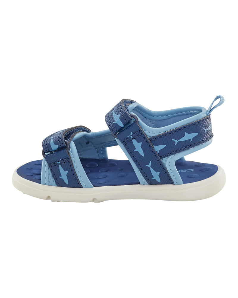 Every Step® First Walker Shark Sandals - Blue, image 6 of 7 slides