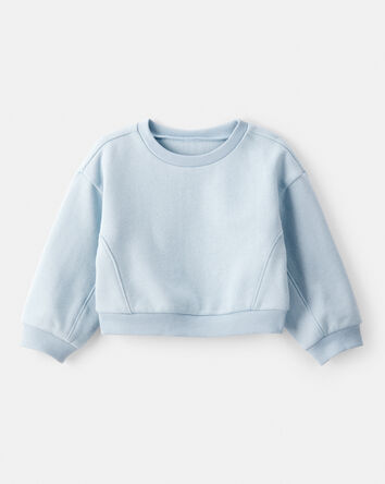 Baby Girl Long-Sleeve Pullover Sweatshirt - Blue, 
