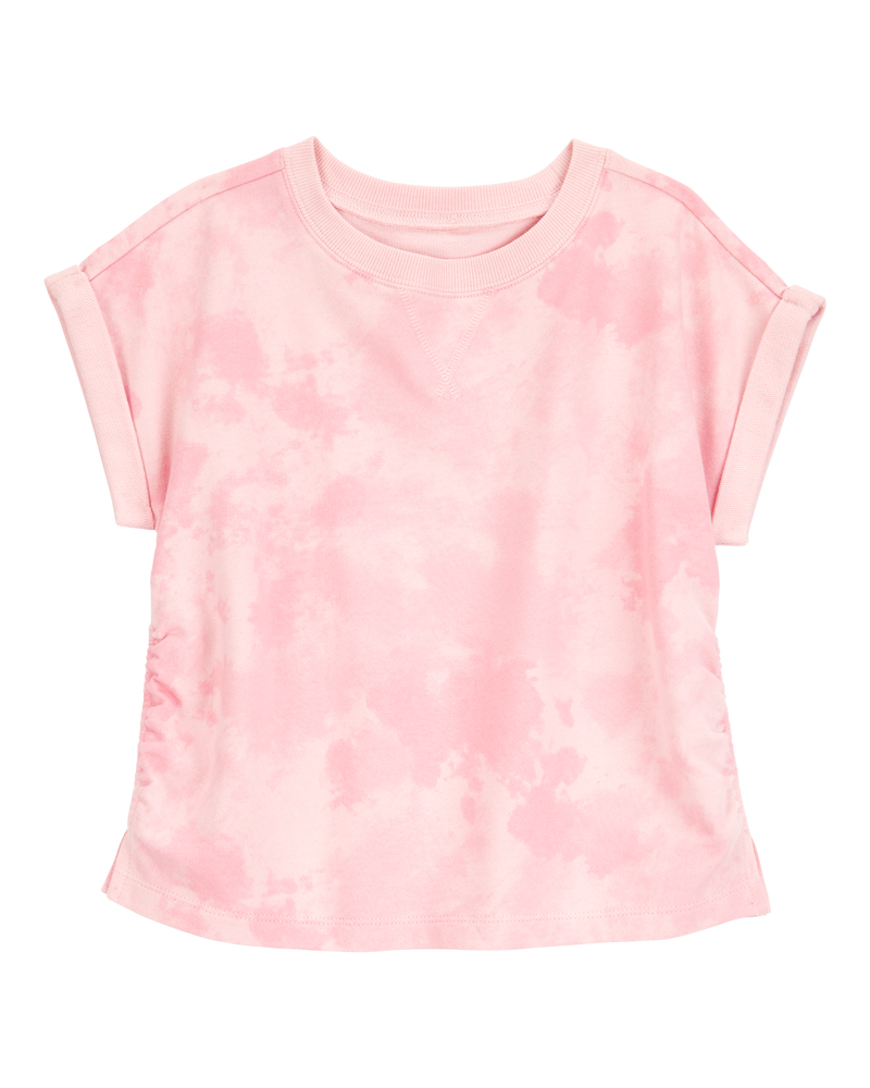 Kid Cloud Dye Cinched Tee - Pink, image 1 of 3 slides
