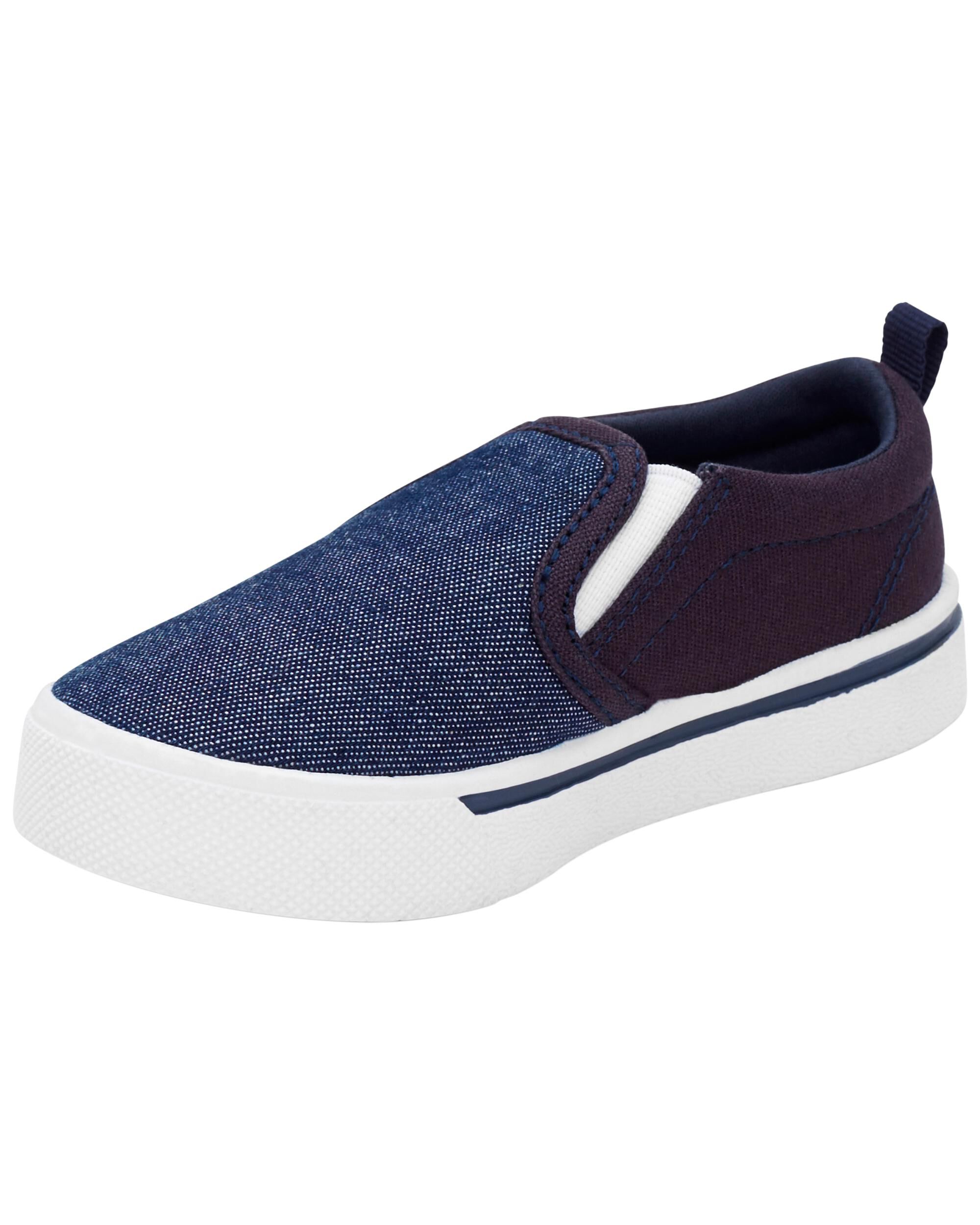 Navy canvas slip on shoes cheap