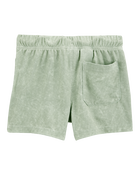 Toddler Solid Pull-On Knit Shorts - Green, image 4 of 6 slides