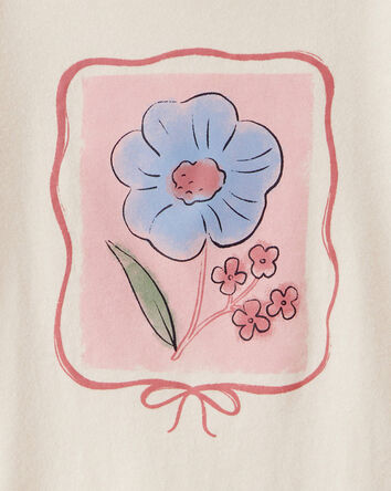 Tout-petit fille - T-shirt &agrave; manches longues &agrave; imprim&eacute; floral &ndash; Cr&egrave;me, 