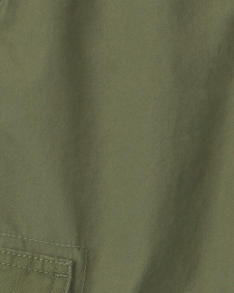 Boys Baggy Cargo Pants - Olive Green, image 3 of 4 slides