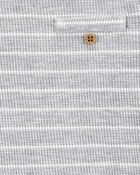 Bébé Ensemble 2 pièces cache-couche en tricot gaufré à rayures et pantalon - Chiné, image 3 sur 4 diapositives