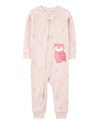 Baby 1-Piece Owl Print 100% Snug Fit Cotton Footless Pyjamas, image 1 of 4 slides
