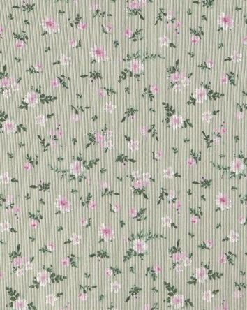 Girls Floral Long-Sleeve Top - Green, 