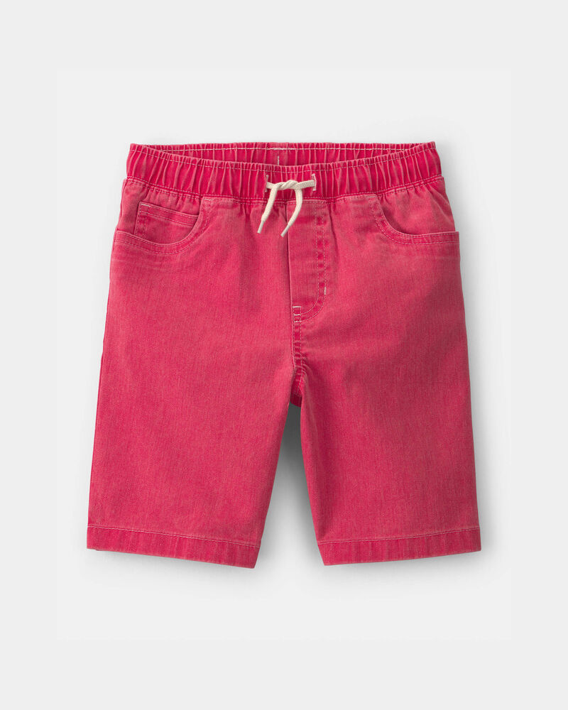 Gar&ccedil;ons - Short en serg&eacute; extensible - Rouge, image 1 sur 3 diapositives