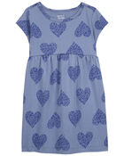 Toddler Heart Jersey Dress, image 1 of 4 slides