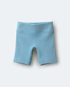 Toddler Girl Brooklyn Bike Shorts - Pale Blue, image 2 of 6 slides