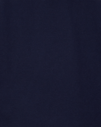 Kid Pique Long-Sleeve Polo Shirt - Navy, 