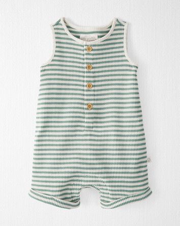 Waffle Knit Romper Made with Organic Cotton, 