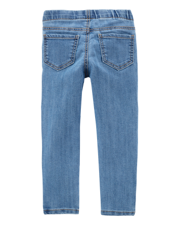 B&eacute;b&eacute; fille - Jeans fuseau &agrave; d&eacute;lavage Blue Ice, 