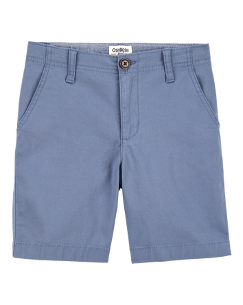 Kid Blue Flat-Front Shorts, 