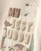 Toddler Boy 2-Piece 'My Best Friend' Dog Fleece Top & Pant Set - Cream/Brown, image 3 of 6 slides