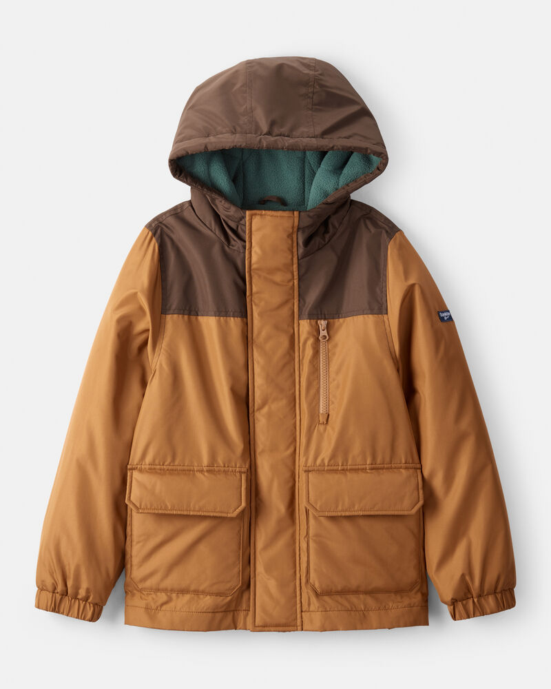 Boys Long-Sleeve Midweight Utility Jacket - Brown, image 1 of 3 slides