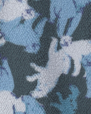 Gar&ccedil;ons - Chandail ouat&eacute; en molleton teddy &agrave; fermeture &agrave; glissi&egrave;re un quart &agrave; motif ours polaire &ndash; Bleu/Gris, 