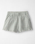 Filles - Ensemble 2 pi&egrave;ces haut et short en gaze de coton biologique &agrave; motif floral, image 2 sur 4 diapositives