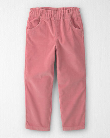 Girls Organic Cotton Pull On Corduroy Pants, 