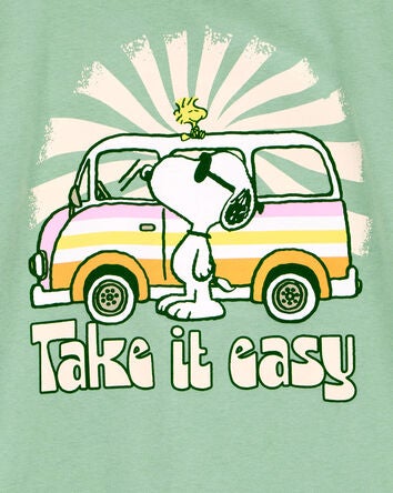 Kid Peanuts™ Snoopy Short-Sleeve Graphic Tee - Green, 