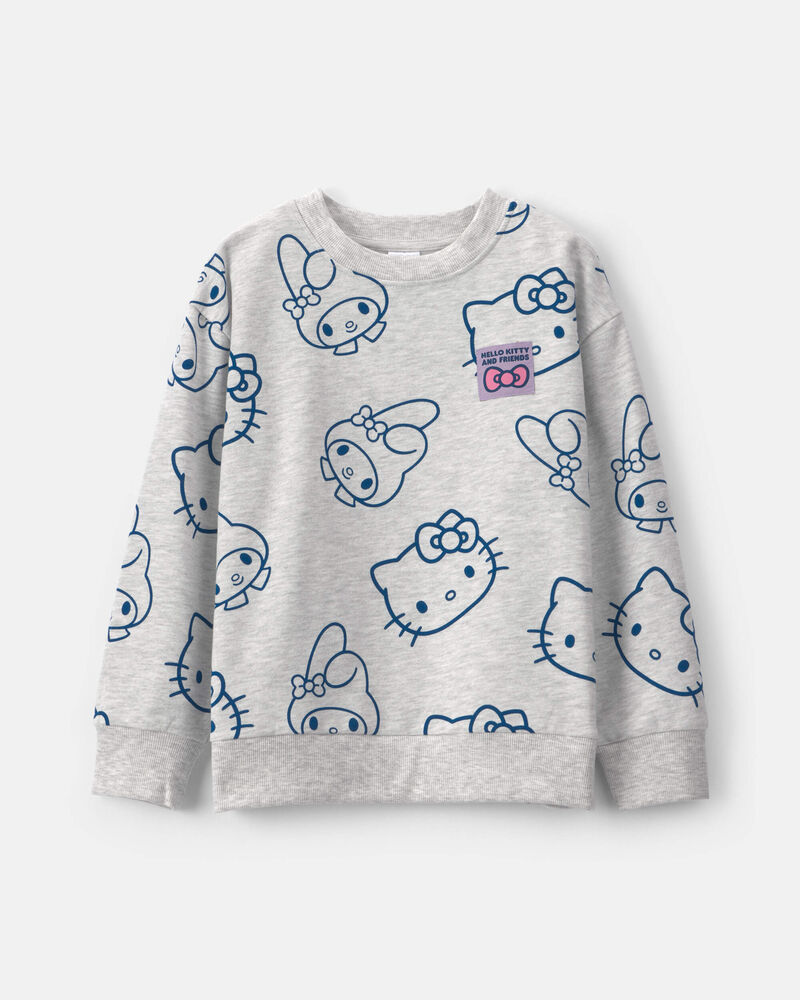 Filles - Chandail en molleton Hello Kitty&reg; &ndash; Gris, image 1 sur 2 diapositives