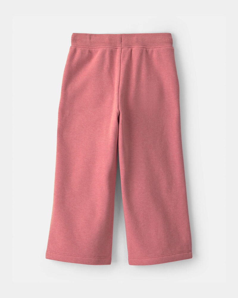 Toddler Girl OshKosh Logo Fleece Drawstring Pants - Pink, image 2 of 4 slides