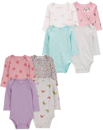 Baby 8-Pack Long-Sleeve Bodysuits, 