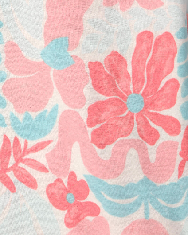 Filles - Ensemble 4 pi&egrave;ces de pyjamas ajust&eacute;s &agrave; manches courtes en 100 % coton, flamant - Rose/Bleu, image 3 sur 4 diapositives