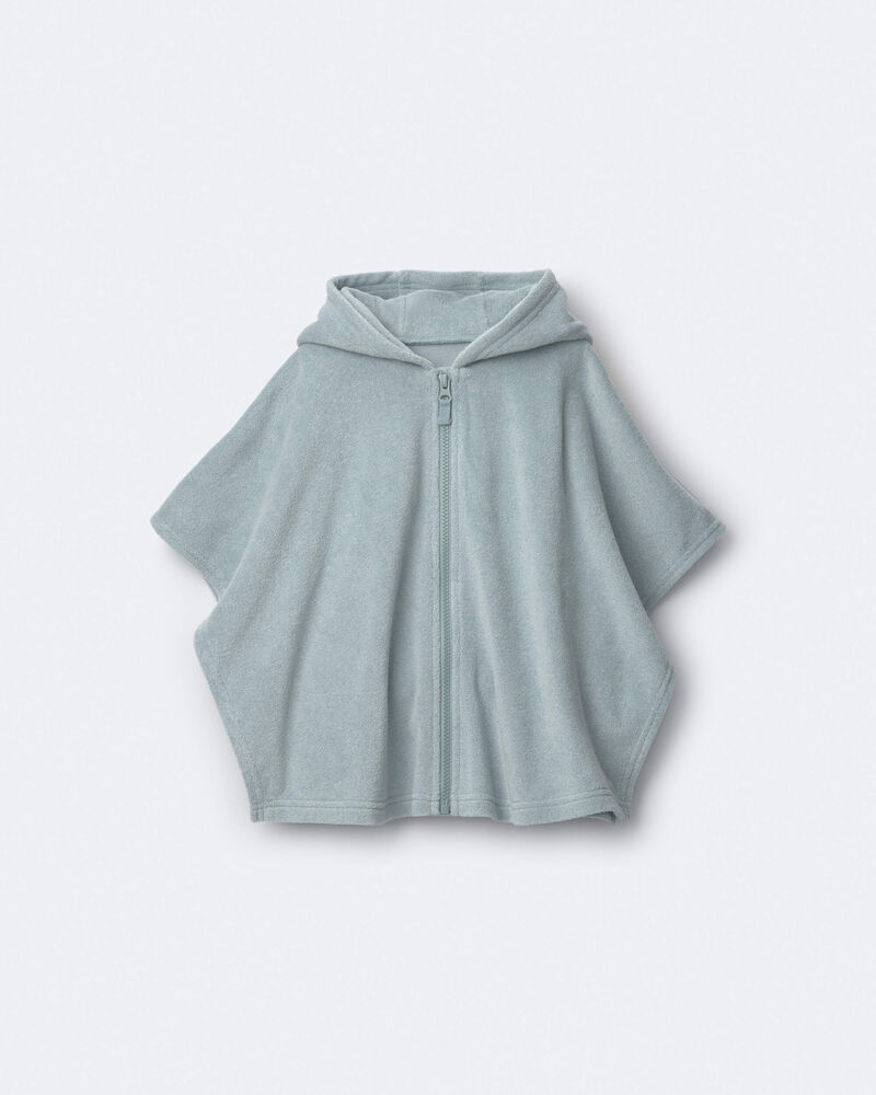 Toddler French Terry Hooded Coverup - Pale Blue, image 2 of 6 slides