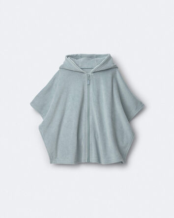 Tout-petit - Cache-maillot &agrave; capuchon en jersey bouclette - Bleu p&acirc;le, 