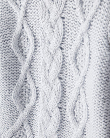 Toddler Girl Metallic Cable Knit Long-Sleeve Sweater - Blue, 