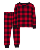 Toddler 2-Piece Buffalo Check 100% Snug Fit Cotton Pyjamas, image 1 of 3 slides