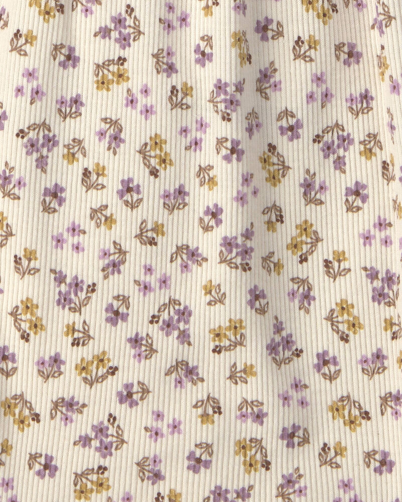 Baby Girl 3-Pack Floral Long-Sleeve Multipack Bodysuits  - Purple, image 2 of 5 slides
