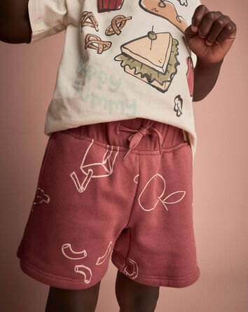 Toddler City Park&trade; Short in Snack Print - Red, 