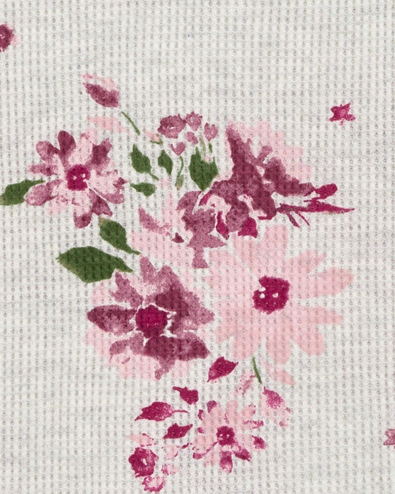 Kid Floral Waffle Knit Long-Sleeve Tee, image 2 of 3 slides