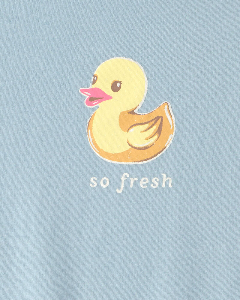Girls Duck Graphic Tee - Blue, image 2 of 3 slides
